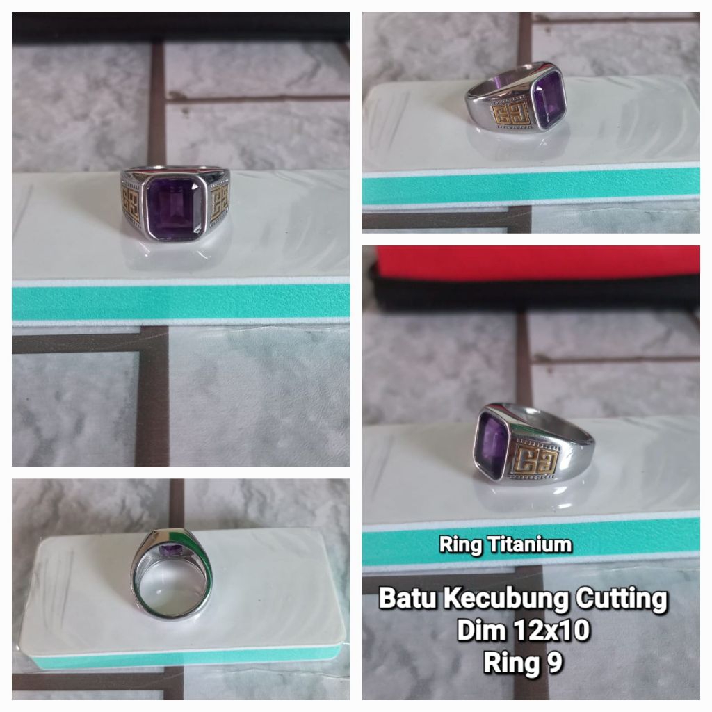Cincin Batu Kecubung Cutting