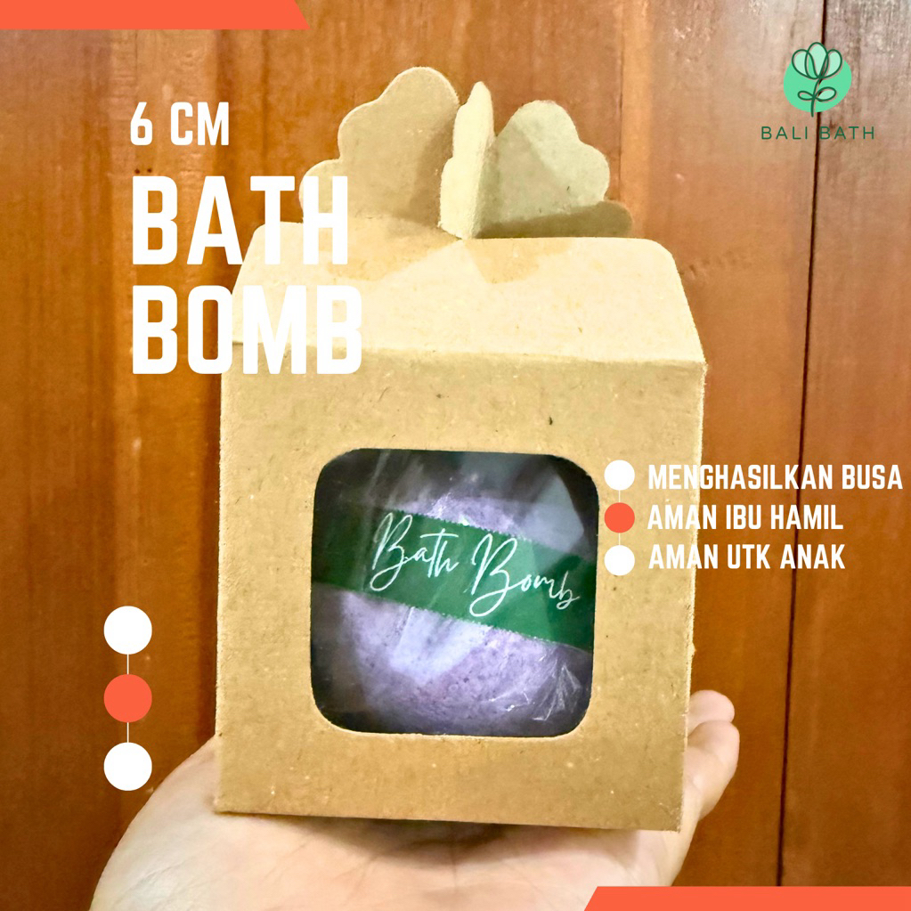 BaliBath Bath Bomb Busa Bubble Bath Bomb Mandi Busa Berendam Relaksasi Besar Diameter 6cm Bali