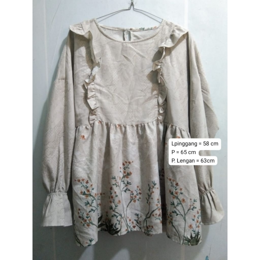 preloved blouse bunga bunga