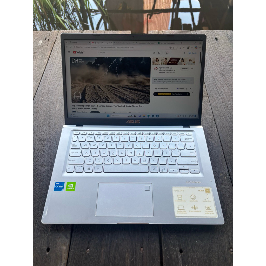 Laptop Asus Core i5 Gen 11 NVDIA MX330 Ram 8/512gb