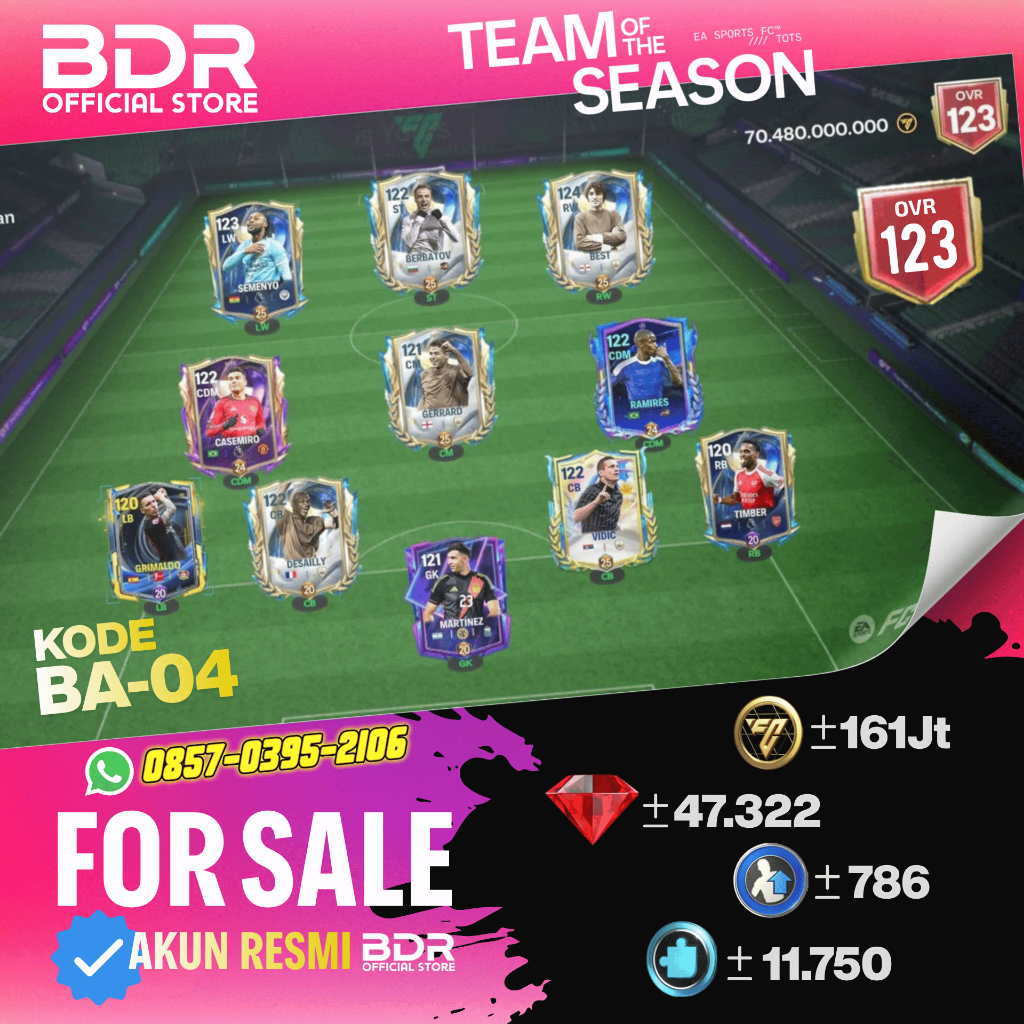 Akun FC MOBILE Kode BO-O4