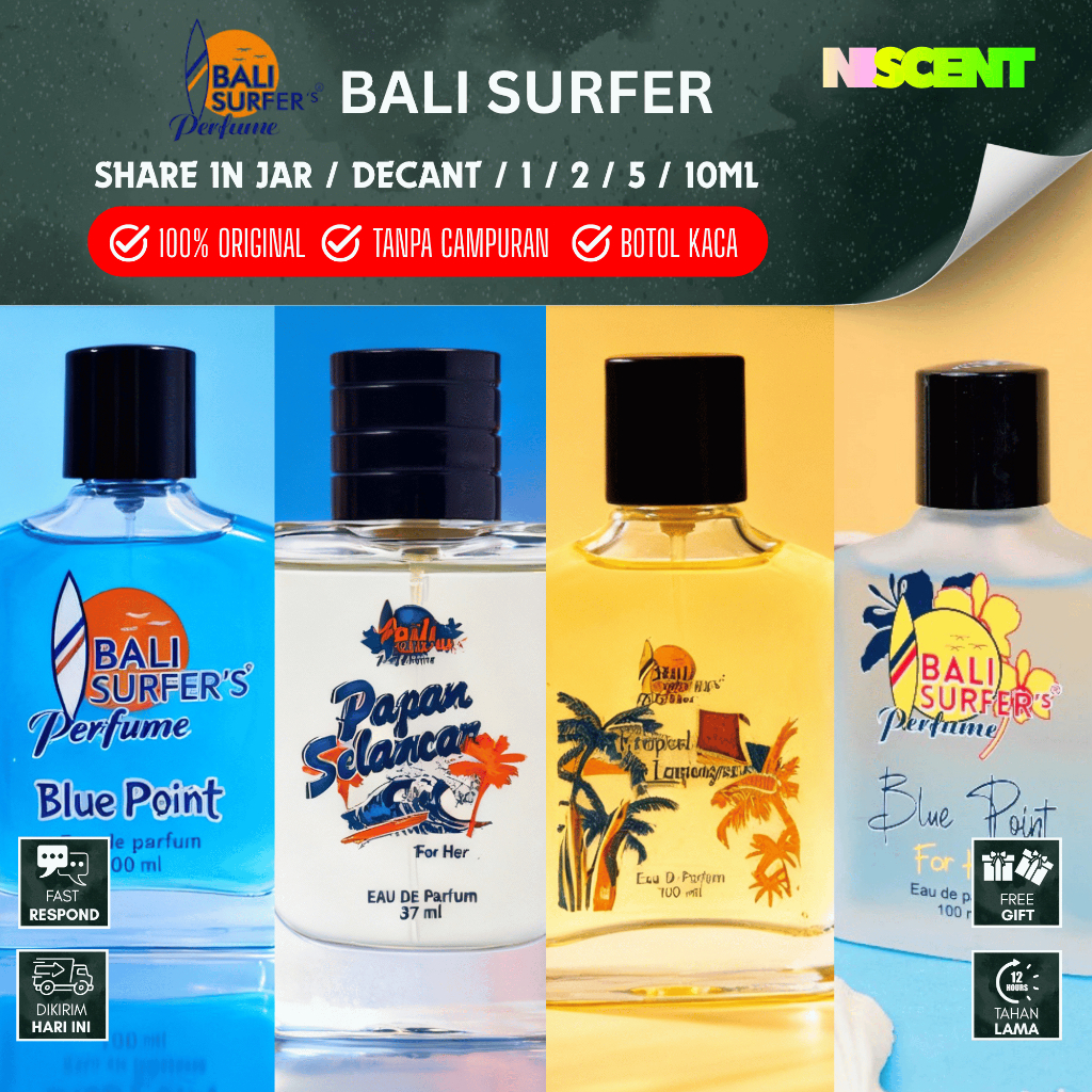 Bali Surfers Parfum Decant Share In Jar 100% Original Travel Size 1/2/5/10ml JERUK KINTAMANI PAPAN S