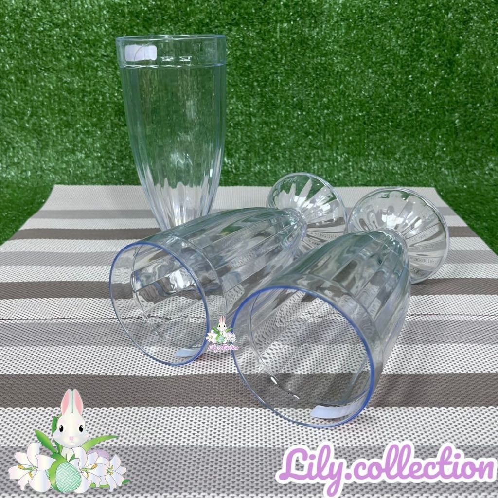GELAS AKRILIK BENING | GELAS JUS BENING PLASTIK | GELAS BENING PLASTIK 500ML LILYCOLLECTION