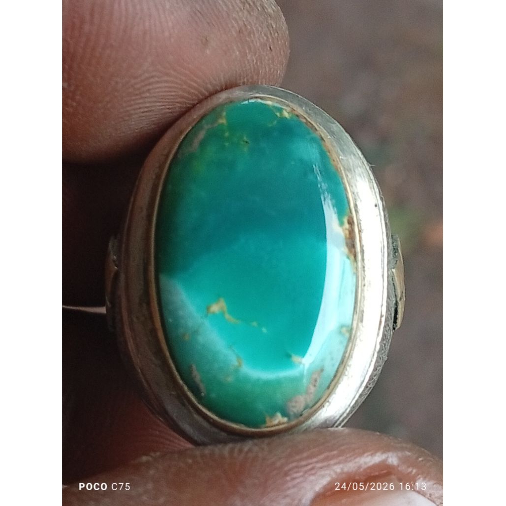 batu pirus persia gradasi hijau