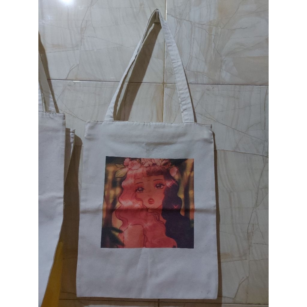 preloved/thrift tote bag resleting tas blacu sablon melanie martinez