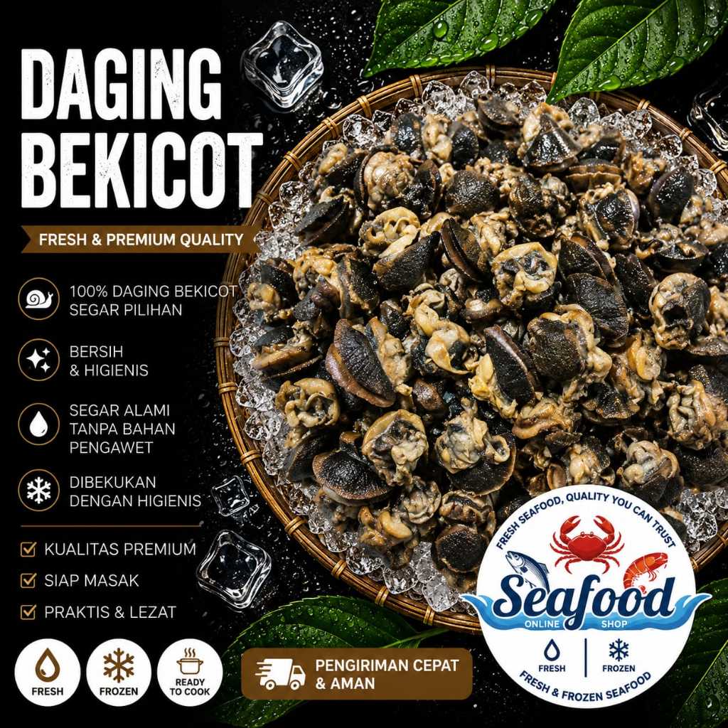 Daging Bekicot Mentah 1 Kg Fresh Segar Frozen - Berkualitas - Bergaransi