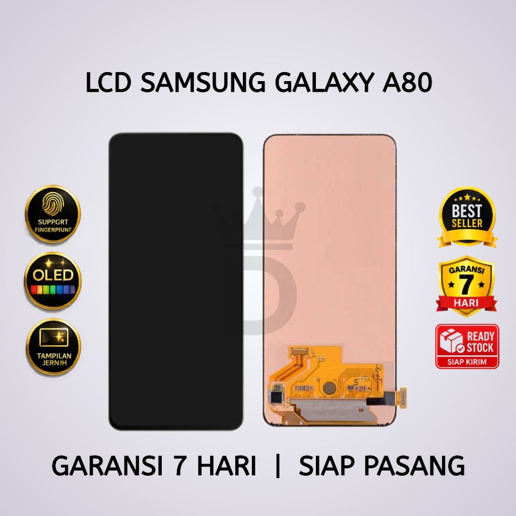 LCD TOUCHSCREEN SAMSUNG A80 OLED FINGERPRINT FULLSET