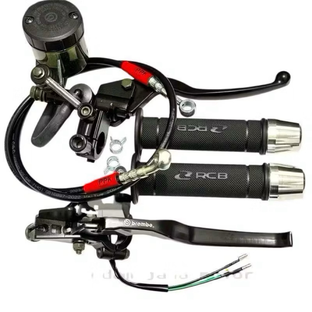Paket Set 4in1 Master Rem Noname Set 1 Tabung Big Smoke+Handgrip RCB HG55+Jalu Setang CNC+Selang Rem