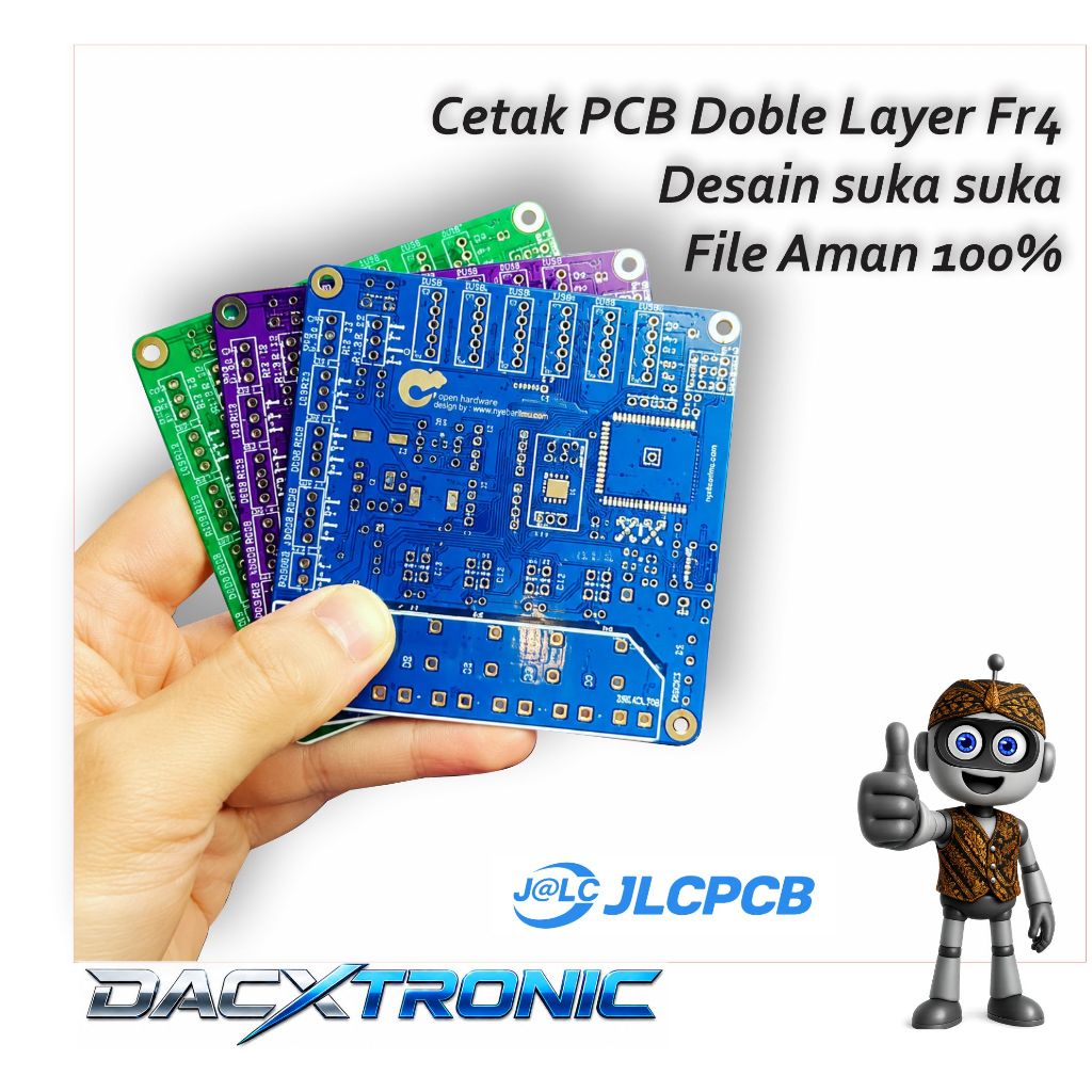 Jasa Cetak PCB Custom FR4 Single Double Layer Kualitas Pabrikan