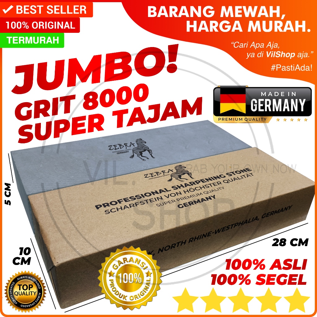 BATU ASAH JUMBO HALUS GRIT 8000 JERMAN ZEBRA ASLI BAGUS 28 CM PISAU CUKUR MESIN CUKUR 30 CM BATU GOS