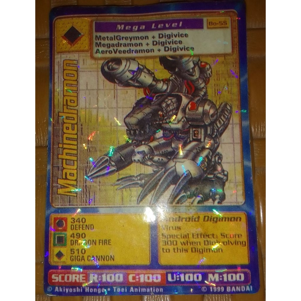 kartu digimon card machinedramon koleksi tahun 1997