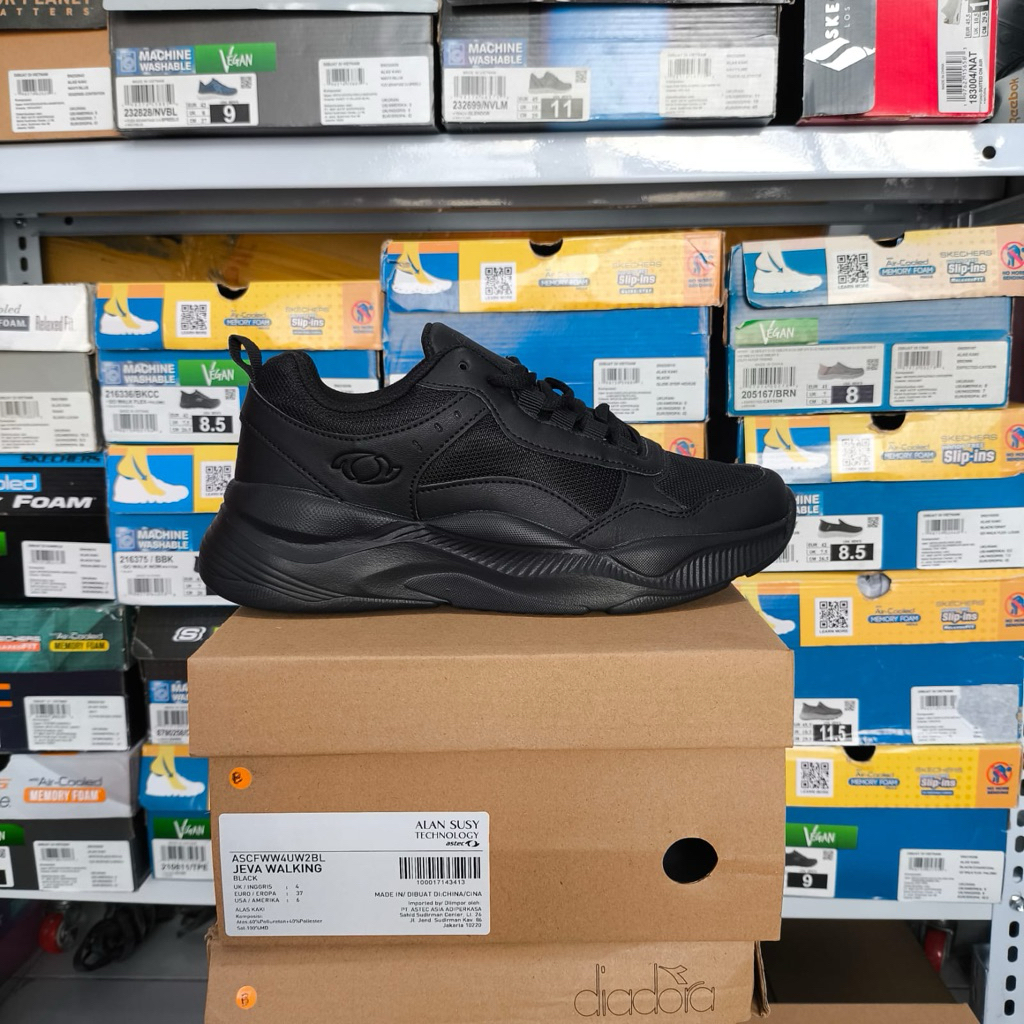 Sepatu Astec Jeva Walking "Mono Black"
