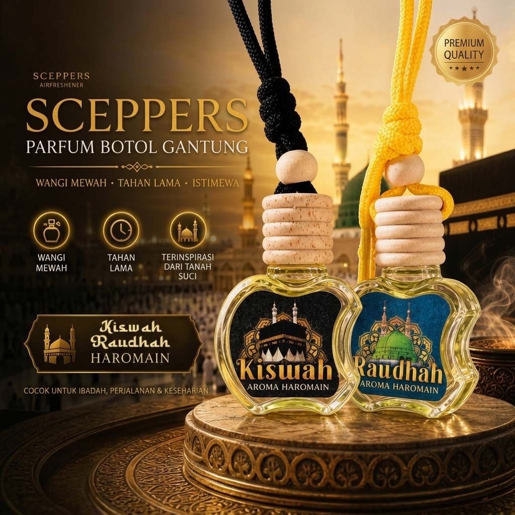 Sceppers Parfum Mobil Pengharum Ruangan Botol Gantung - Kiswah Raudhah