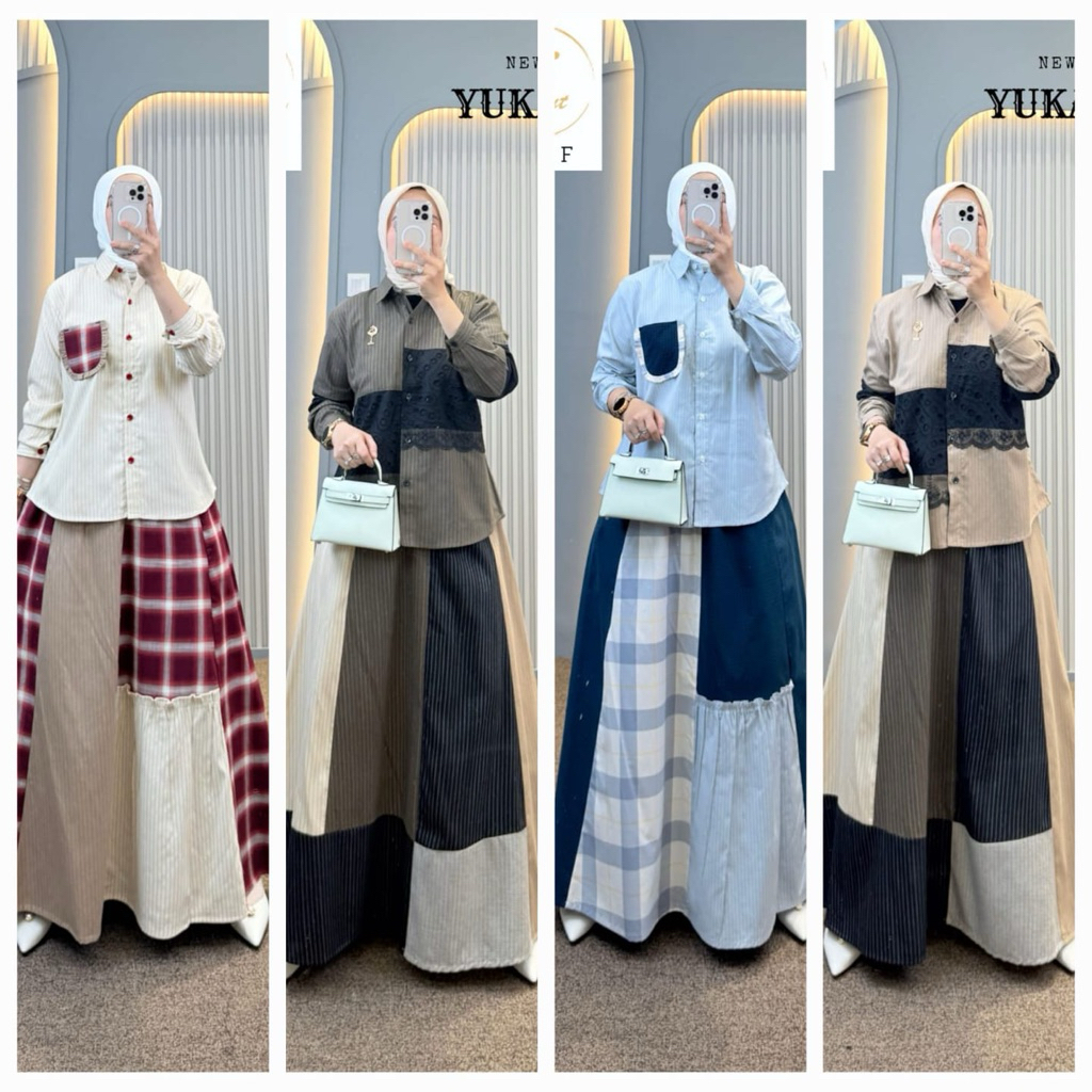 SETELAN KATUN KOMBINASI SYAINA BY SEMUT ORIGINAL SET ROK SYAINA BY SEMUT