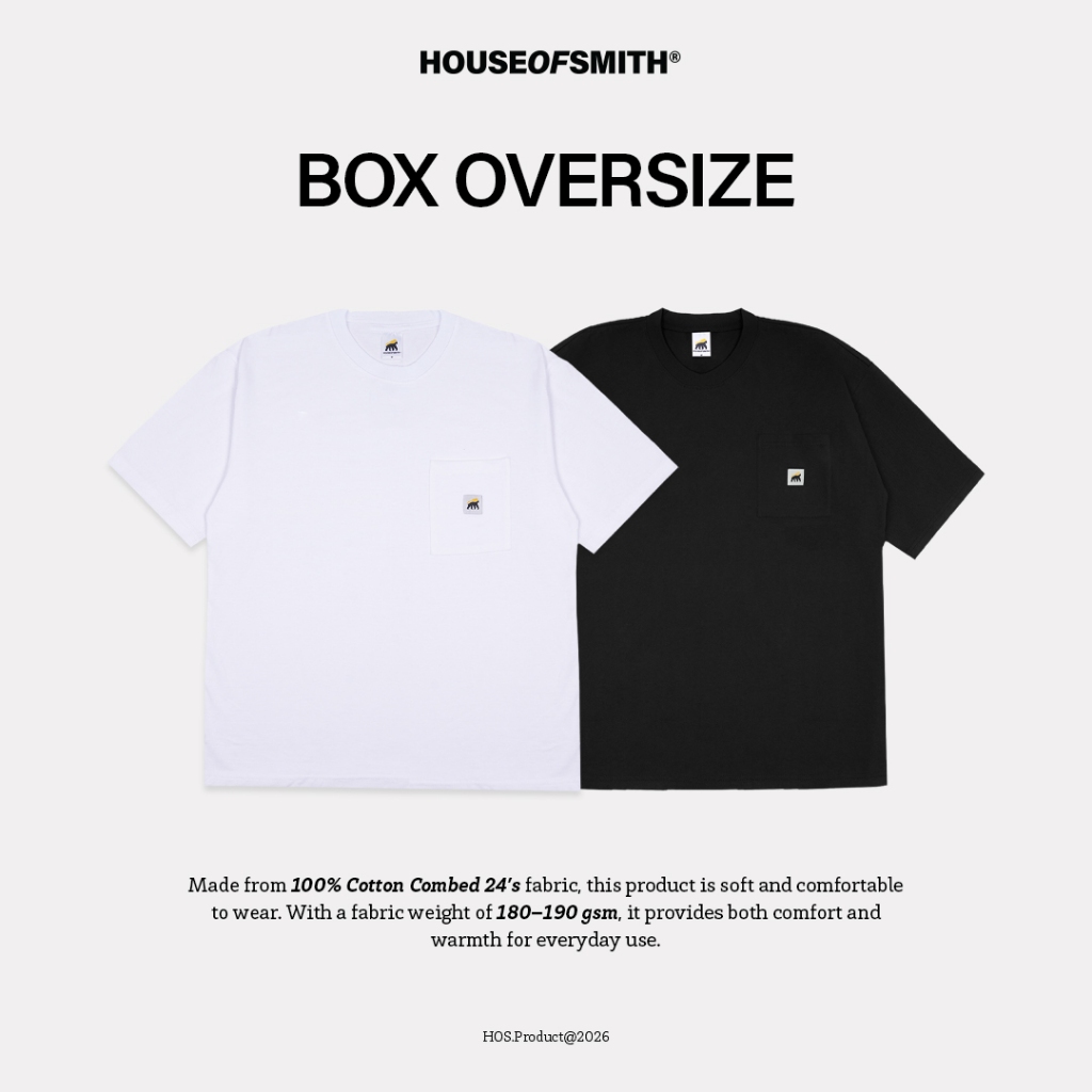 House of Smith Kaos Oversize Pria - Box Oversize - Oversize T Shirt