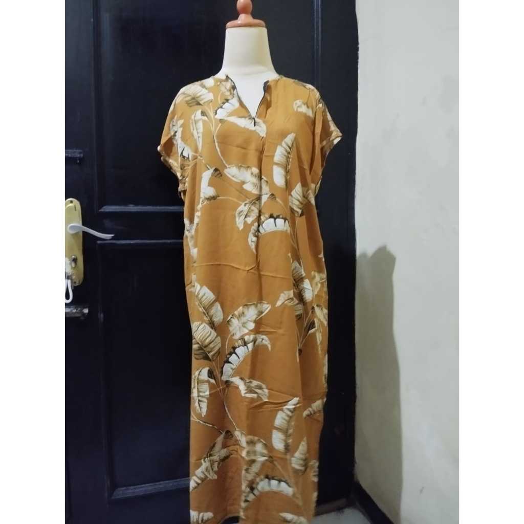 Dress Manohara Bali Panjang XL - Bahan Rayon Premium, Nyaman Dipakai, Motif Etnik