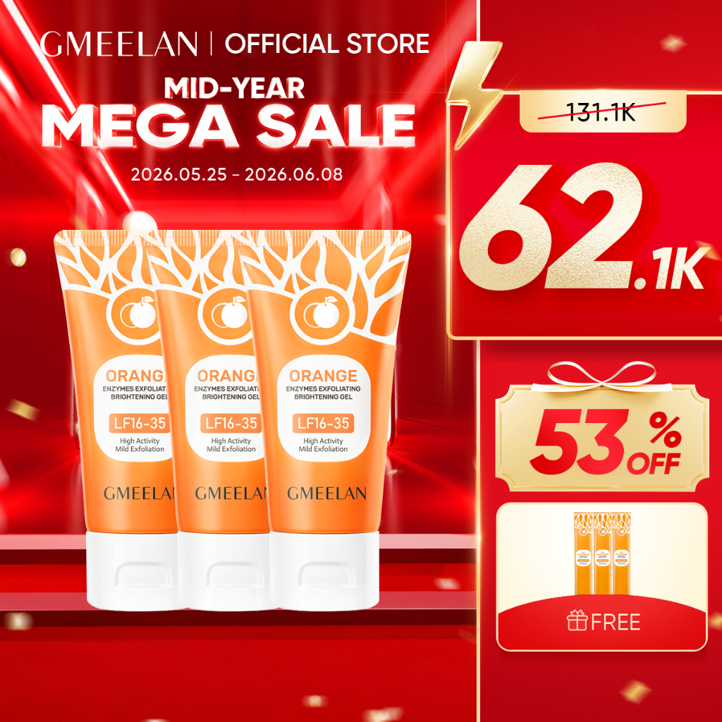 GMEELAN Orange Exfoliating Gel Blackhead Remova Peeling Face Mengangkat Sel Mati Mencerahkan Wajah E