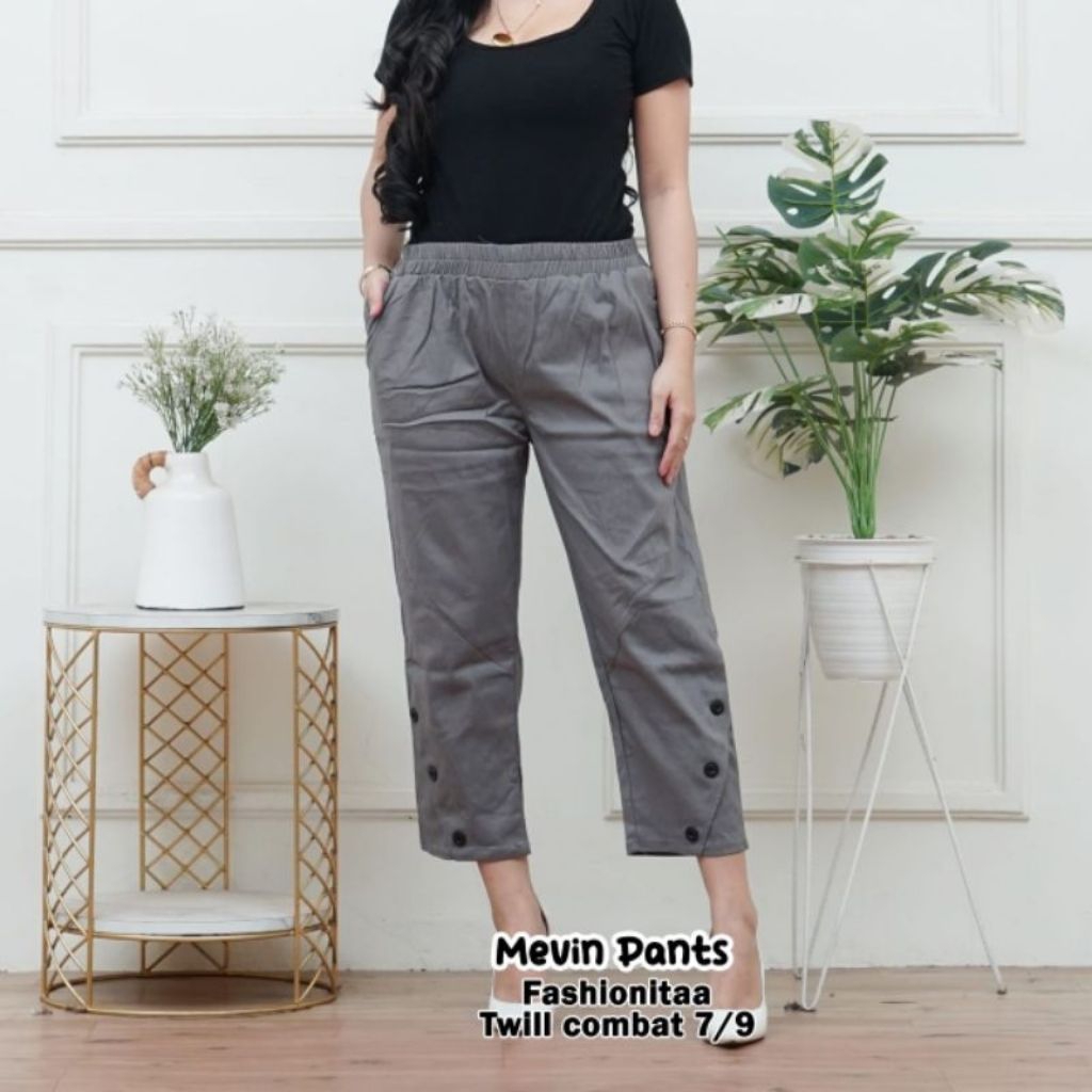 mevin Pants celana wanita beggi pants bahan Twil Setreat premium tebal melar dan halus A