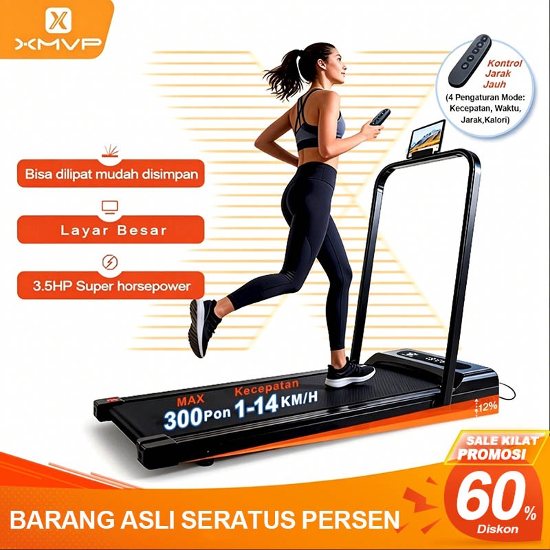 XMVP×RIFOAMXN - Treadmill Elektrik Treadmill Portable Incline Electrik Lipat Walking Pad Treadmill I
