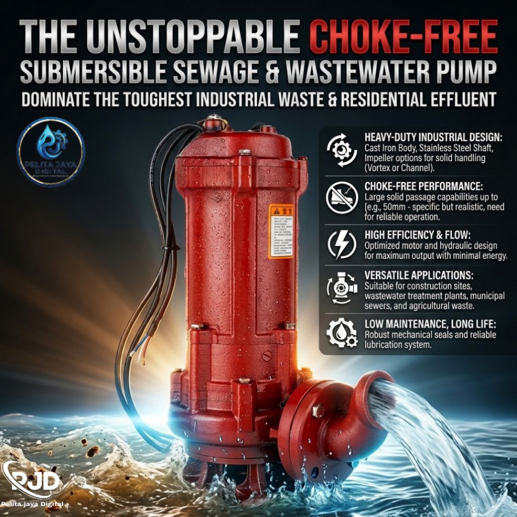 MAXPUMP 150WQ200-15-15 Pompa Celup Air Kotor Submersible 15KW 200m3/h 15m Head 6inc Industri Pompa C