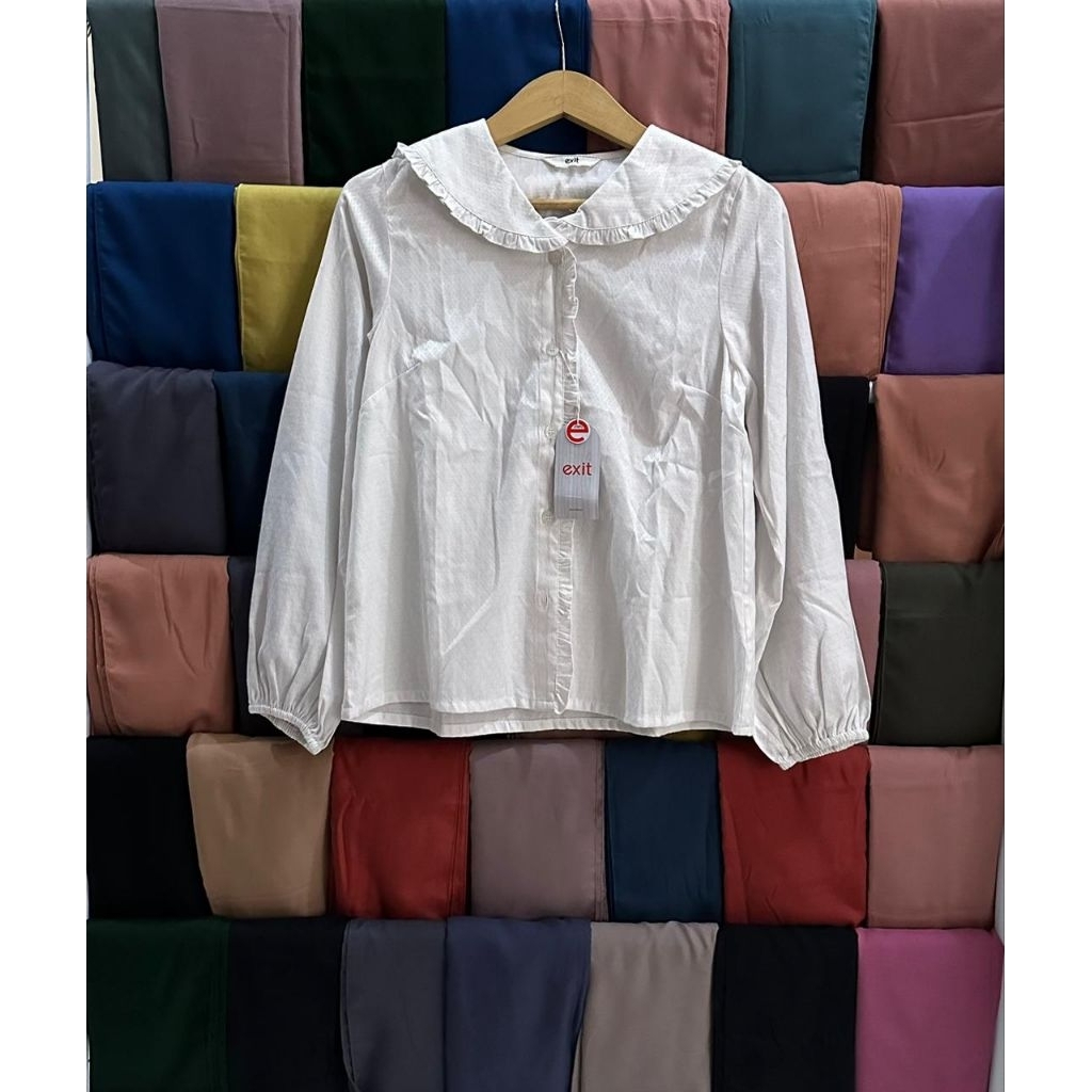 Atasan exit blouse putih