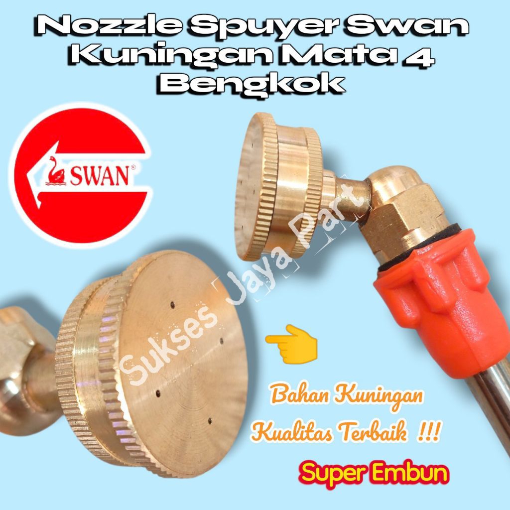 Spuyer Swan Kuningan Nozzle Sprayer Swan Mata 4 bengkok Spuyer Embun Swan
