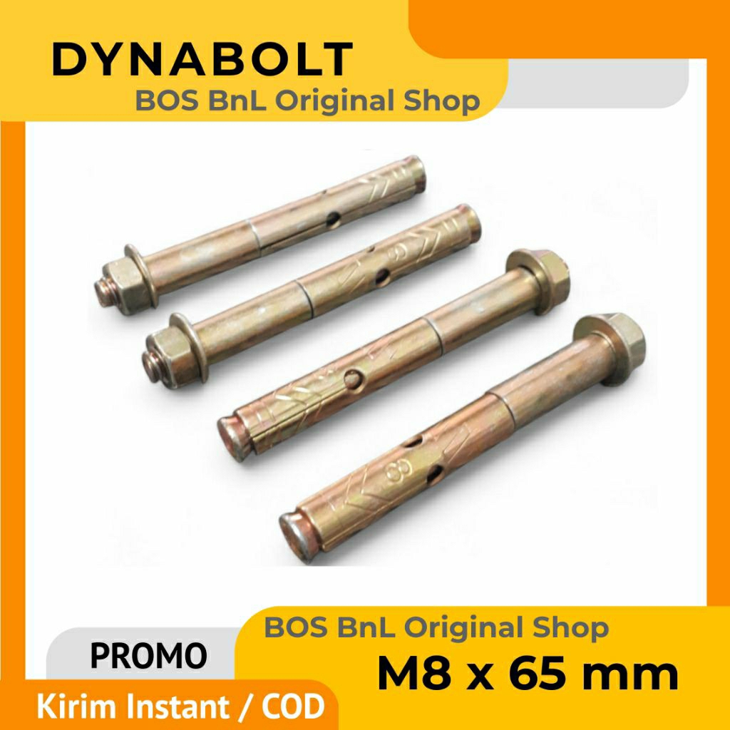 Dynabolt M8x65 Anchor Bolt M8x65 Baut Dynabolt Tanam Tembok 6,5 cm