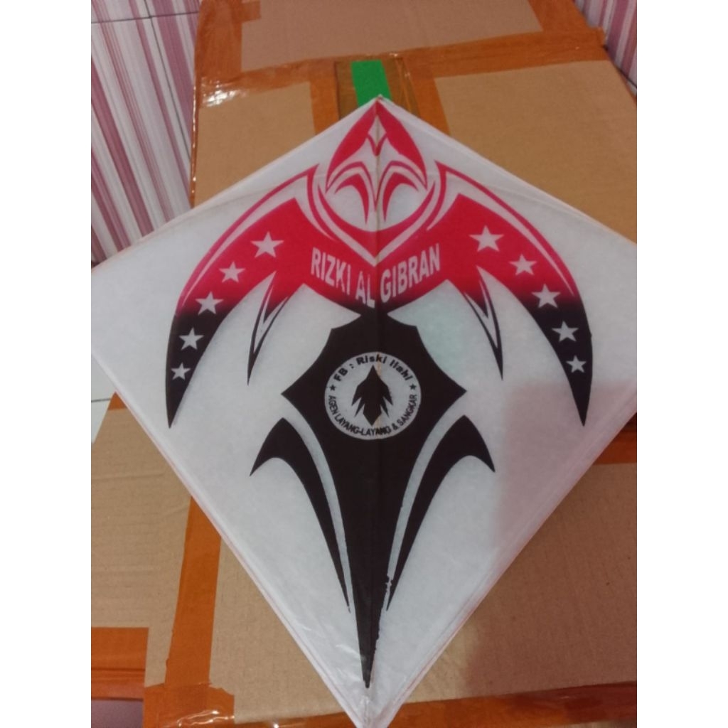 layangan sablon layangan aduan 100 pcs