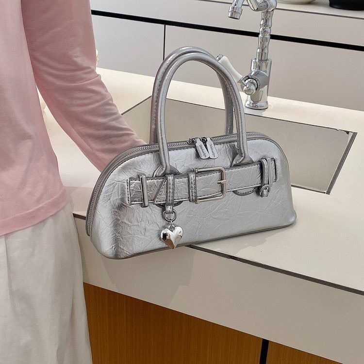 Tas Wanita Handbag Premium Korean Style Glossy 7648 Tas Selempang Wanita Fashion Import Boston Bag C
