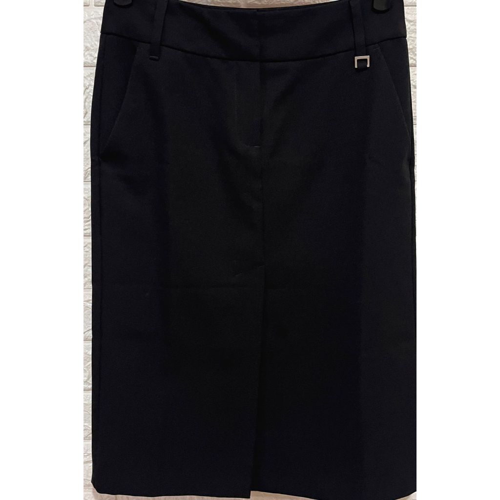 ROK MIDI SPAN HITAM POLOS BRAND SISLEY
