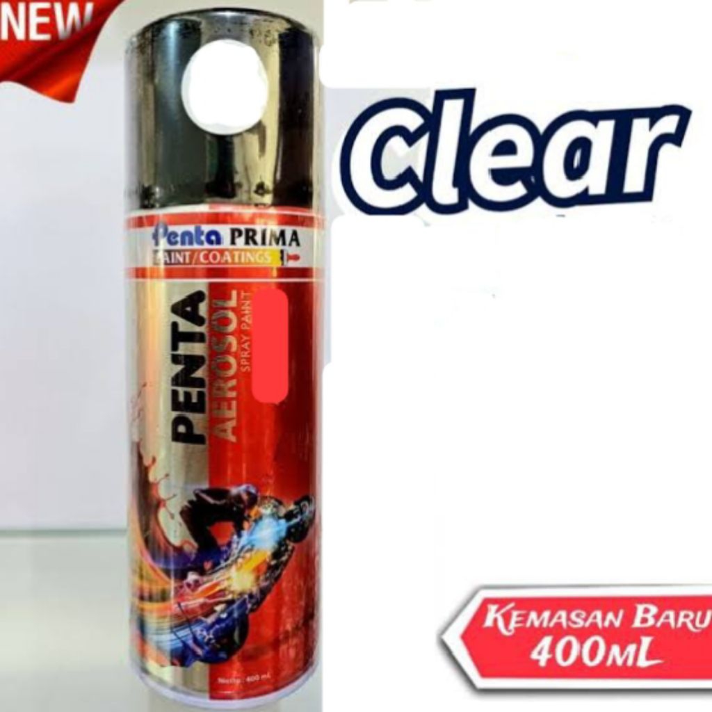 Pilok Cat Clear Glos Pernis Kilap Penta 400ml Tahan Bensin