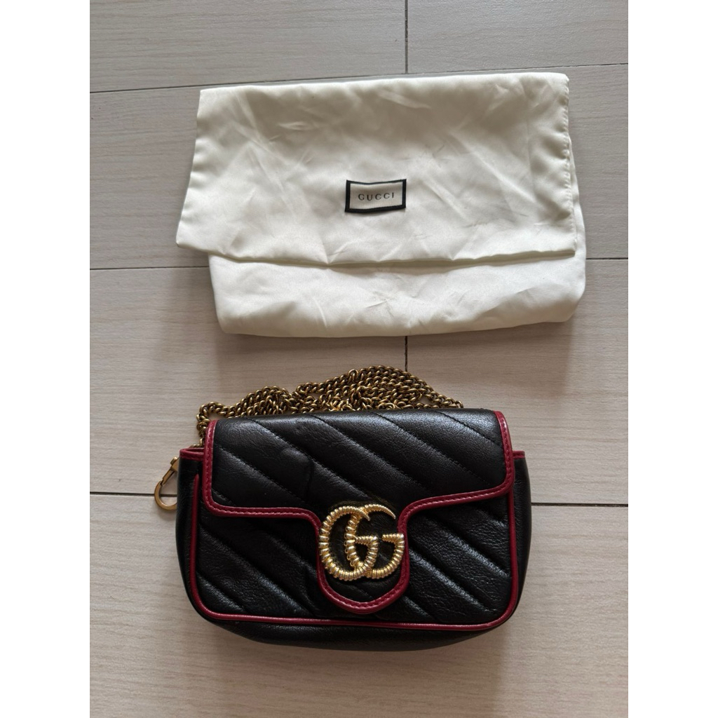 Gucci Marmont Red Black Super Mini