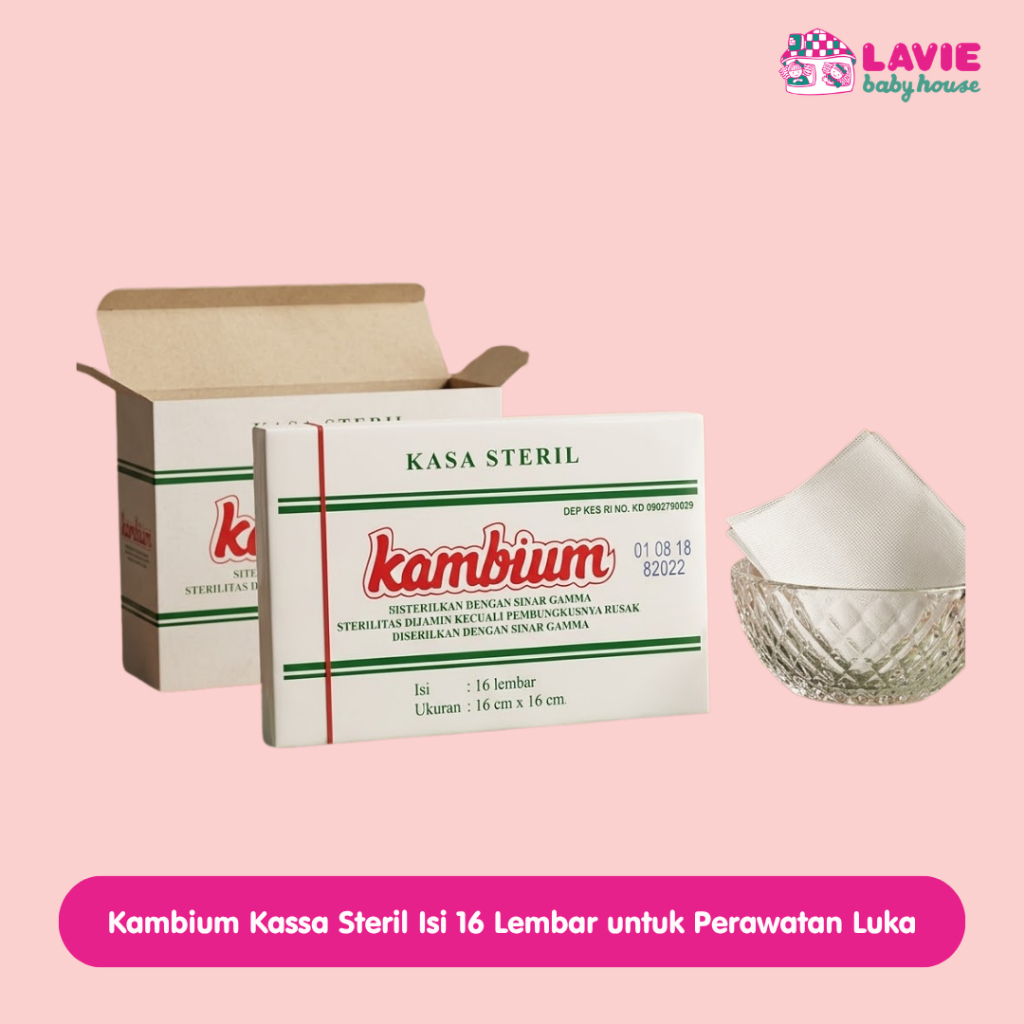 Kambium Kassa Steril 16x16 cm Isi 16 Lembar untuk Perawatan Luka - Lavie Baby House