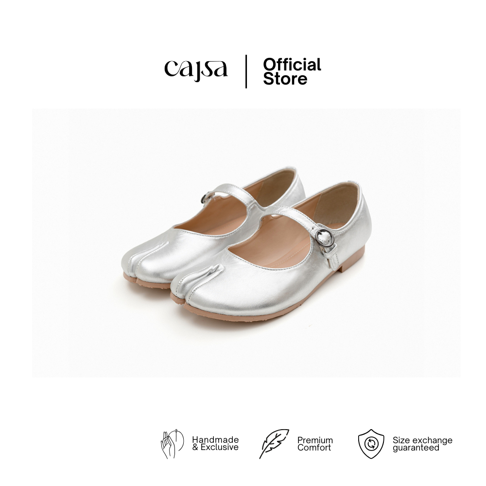 CAJSA | MISAKI SILVER - TABI FLATS