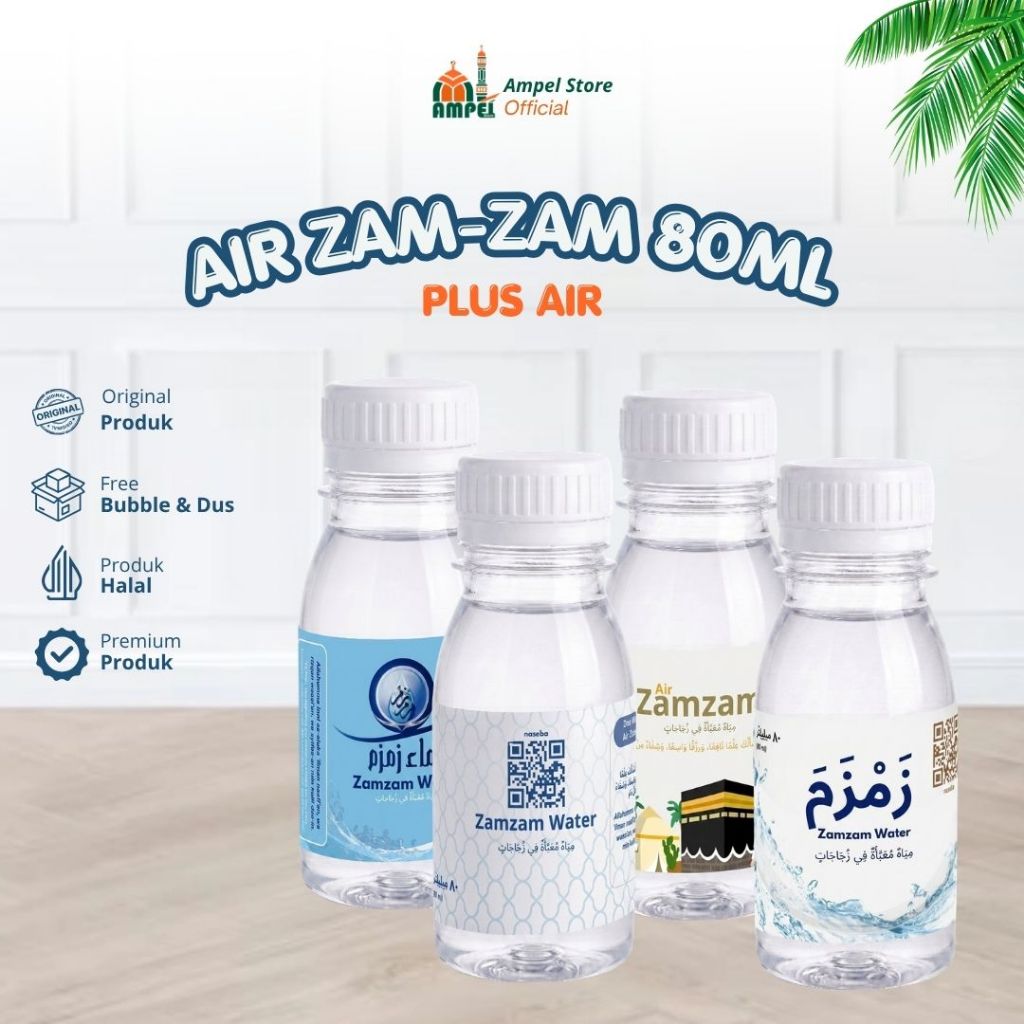 Air Zamzam Asli 100% 80ml Air Zamzam Botol Kecil Original Oleh Oleh Haji dan Umroh