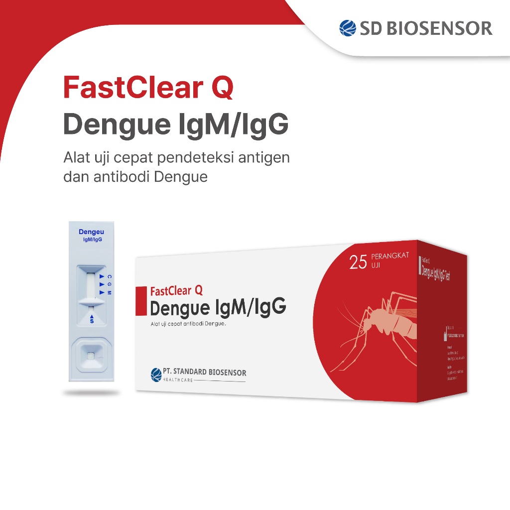 SD BIOSENSOR Fastclear q Dengue Igm/Igg Rapid Test Kit Kemasan Satuan