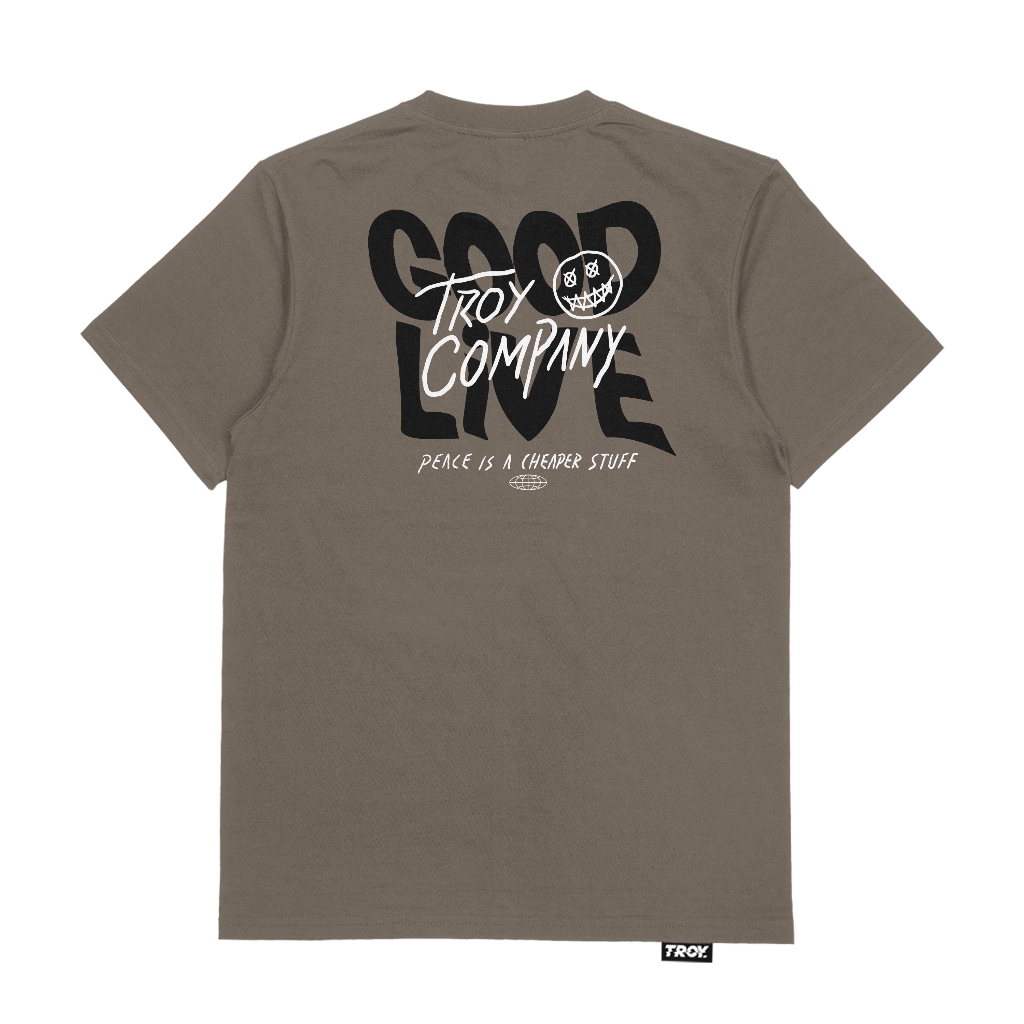 TROY COMPANY Kaos Pria Lengan Pendek - Good Live Tshirt MTD 2718