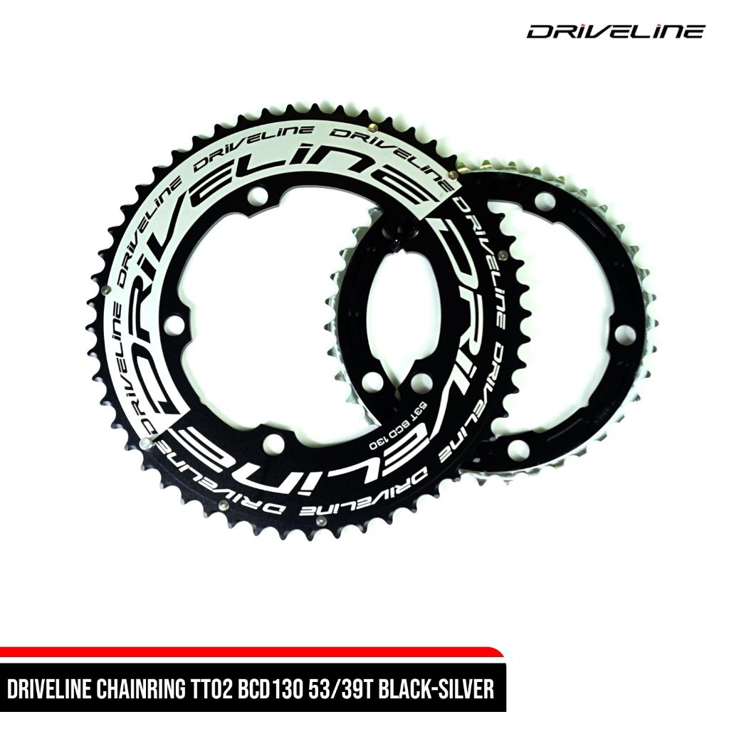 DELTACYCLES - DRIVELINE CHAINRING TT02 BCD130 54/42T BLACK SILVER
