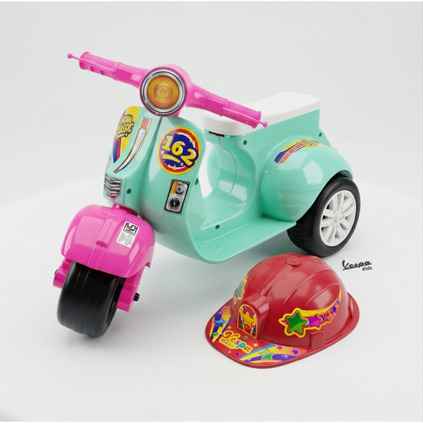 Mainan Motor Vespa Anak Bisa Dinaiki VC 162 / Vespa Cilik Dorong Klasik Roda 3 Tiga / Mainan Motor M