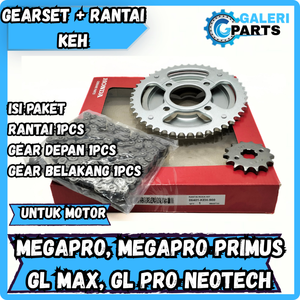 ORIGINAL GEARSET HONDA KEH MOTOR MEGA PRO LAMA MEGA PRO PRIMUS GL MAX GL PRO NEOTECH GIR SET ORISINI