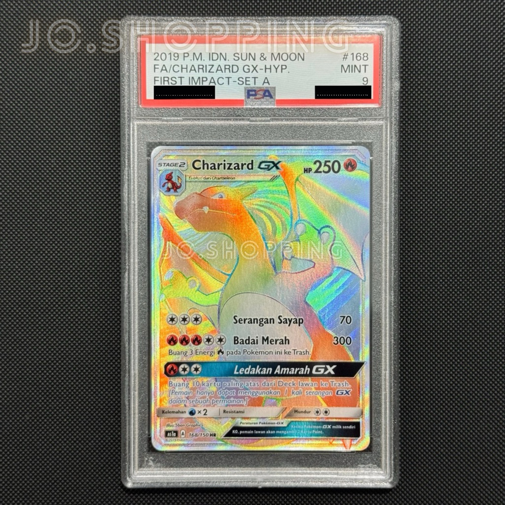 Charizard GX HR PSA 9 Indonesia SUPER RARE CARD & VERY LOW POP 