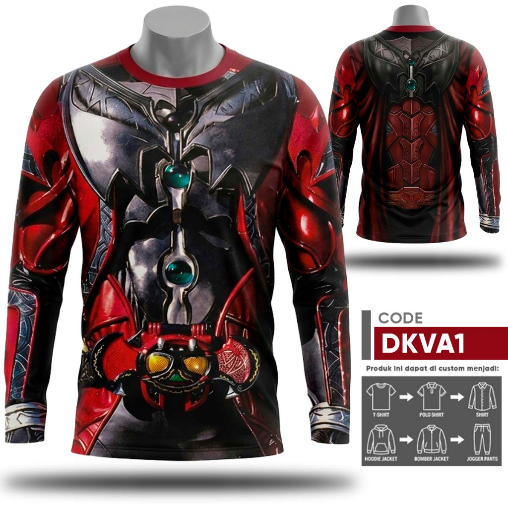 Kaos Kostum 3D Kamen Rider Dark Kiva Dryfit Jersey Premium - Kaos Fullprint Dryfit Adem & Nyaman