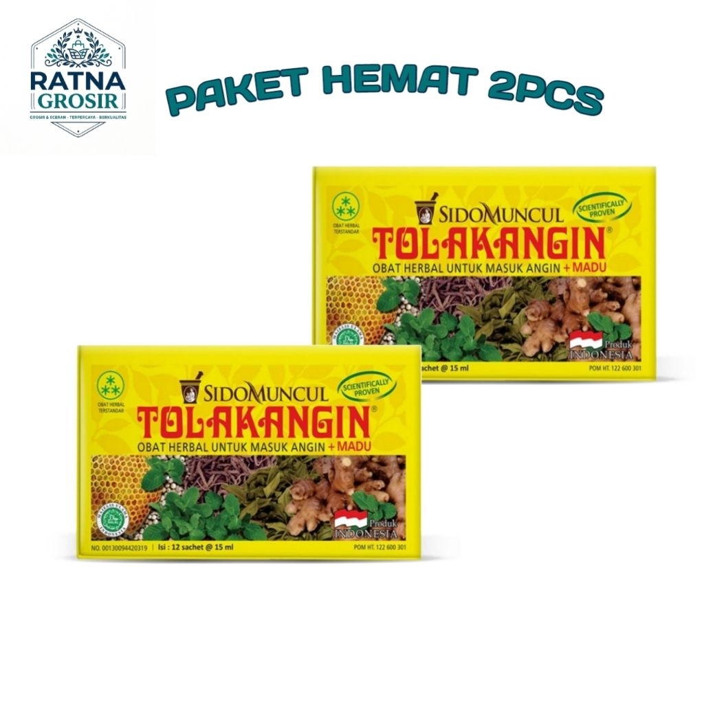 PAKET 2PCS TolakAngin Cair 1Box isi 12 Sachet - Ratna Grosir