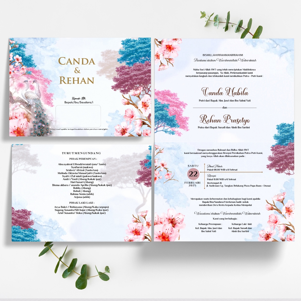Undangan Pernikahan Simple Elegan Rustik Cantik, Undangan Murah Undangan Nikah Simple