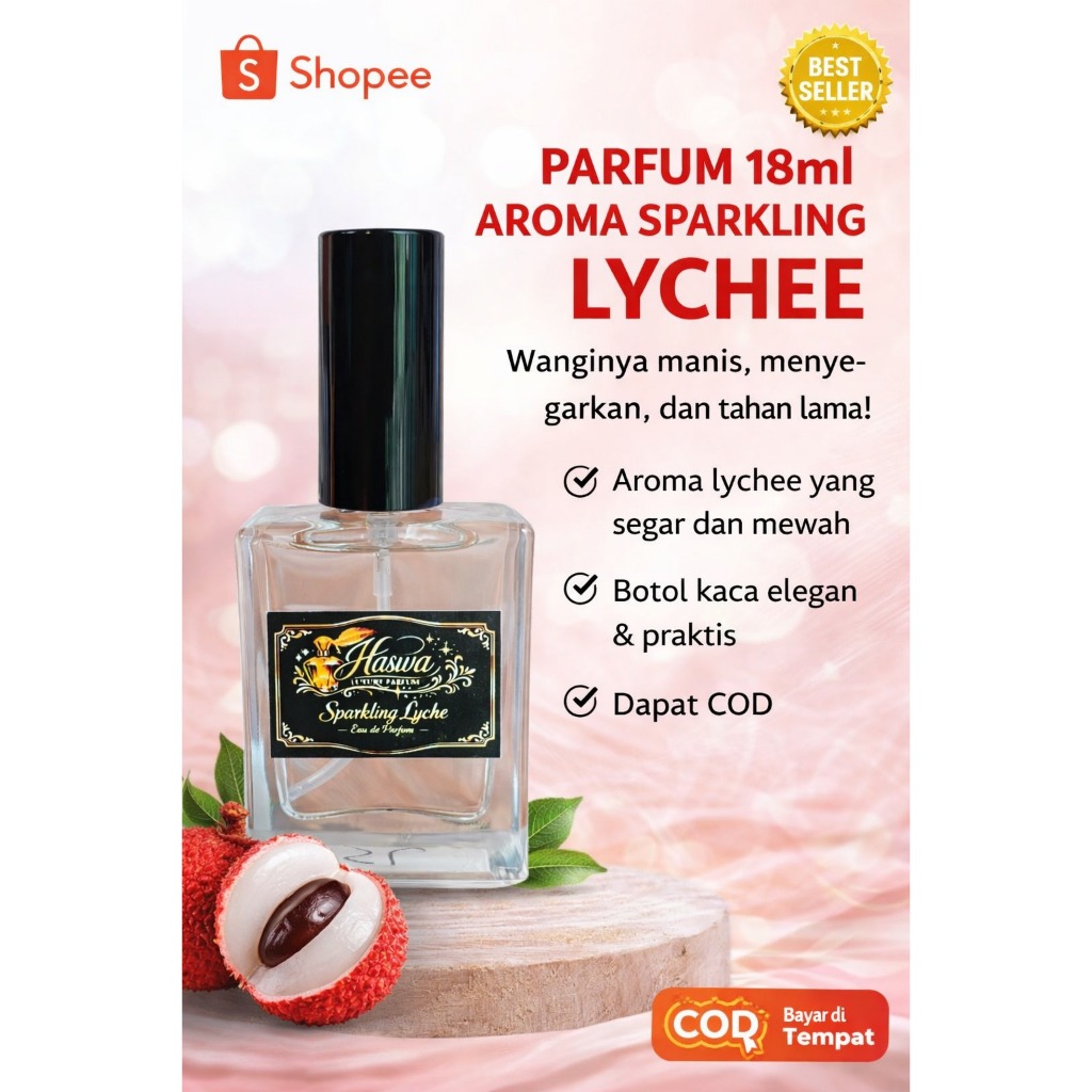 Parfum Sparkling Lychee 18ml | parfum manis | parfum mewah | parfum murah