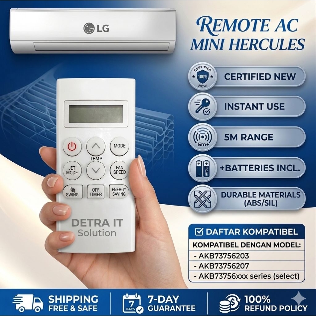 Remot AC LG AKB73756203 AKB73756207 Plasma Jetcool Hercules Mini - Remote AC LG Murah