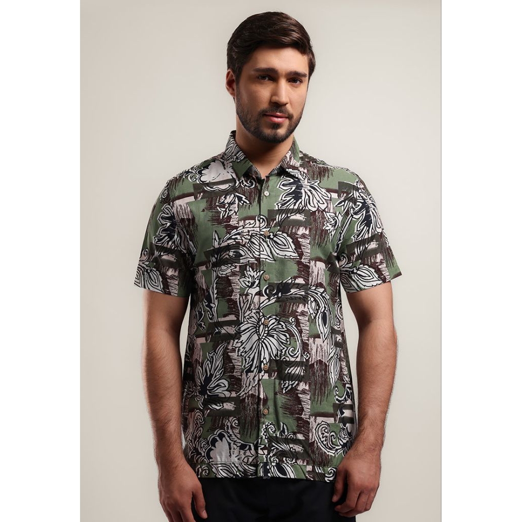 PAKEM APPAREL Kemeja Basic Modern fit Slimfit Street Wear Manzone Original Kemeja Pendek Motif