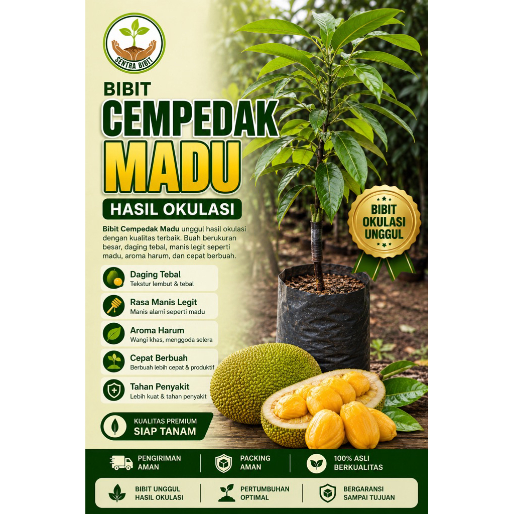 BIBIT CEMPEDAK MADU ASLI SIAP BERBUAH