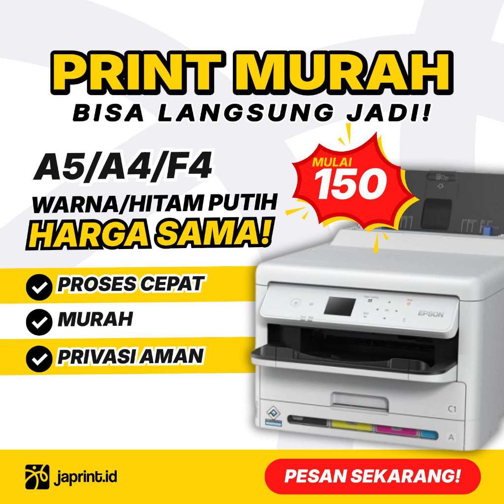 Jasa Print Murah A4 F4 A5 | Warna & Hitam Putih