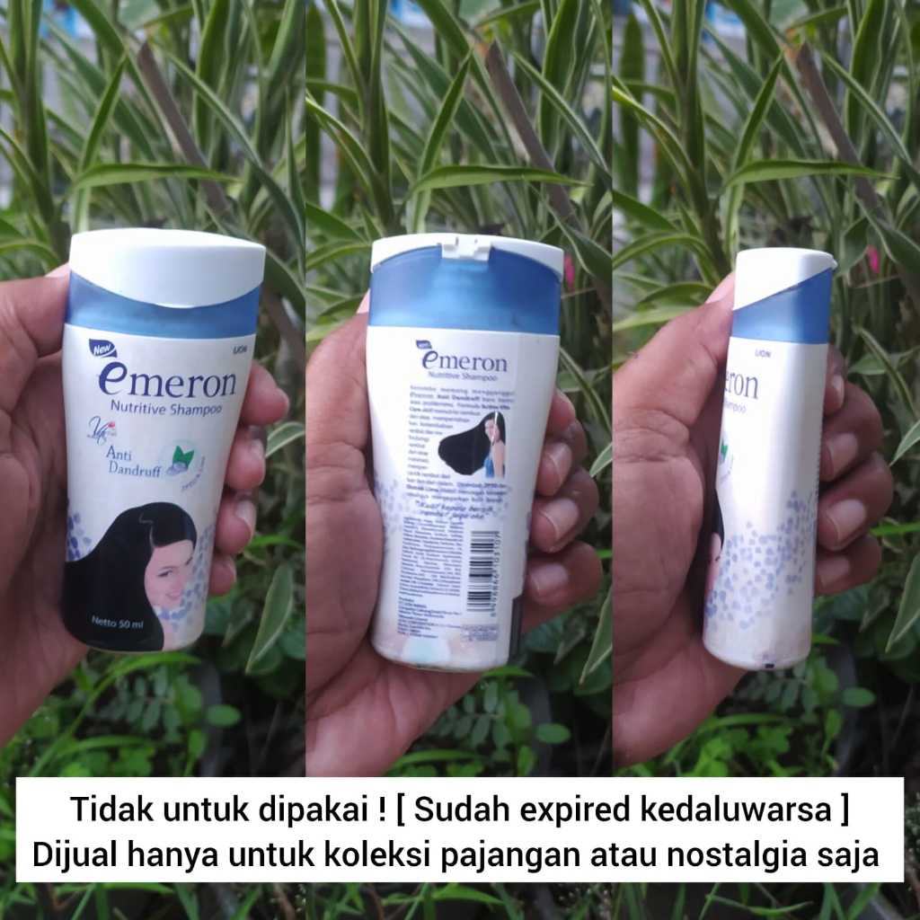 [ TIDAK UNTUK DIPAKAI ] KOLEKSI PRODUK KEMASAN JADUL SHAMPOO EMERON 50ML HANYA UNTUK PAJANGAN/NOSTAL